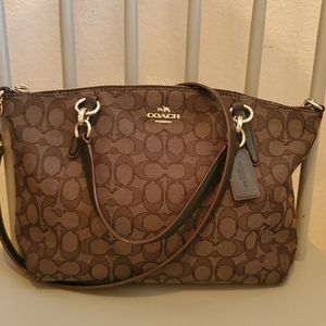 Coach Crossbody/Satchel Black Jacquard Lpgo Print